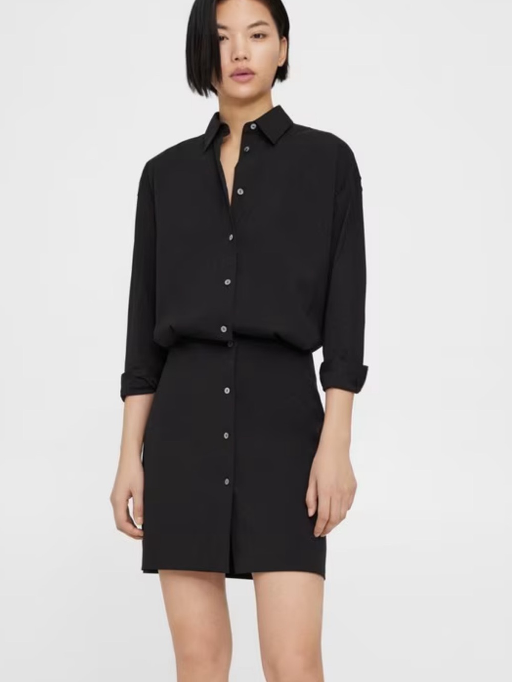Theory Fitted Shirt Dress in Good Cotton Size 4 - Picture 2 of 7